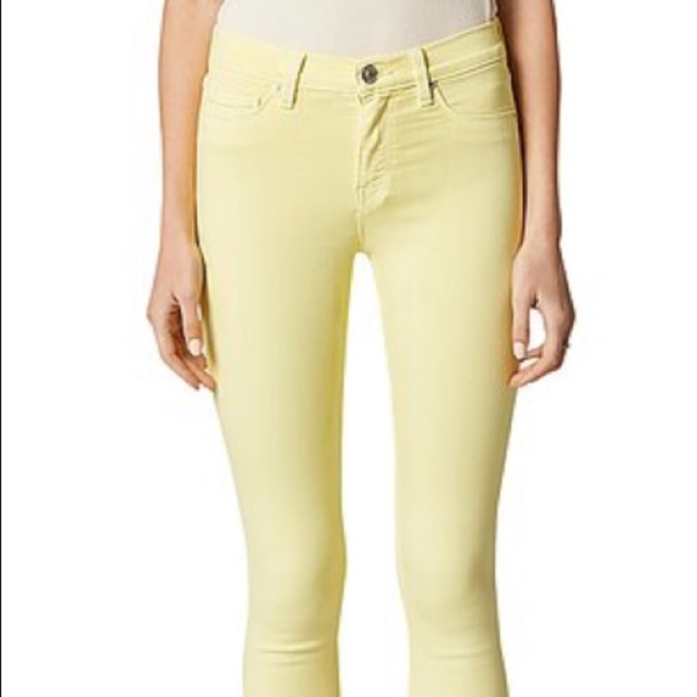 💛NWT Hudson Soft Yellow Nico Skinny Crop Jeans